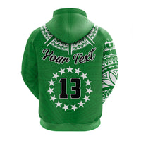 Custom Cook Islands Tatau Hoodie Symbolize Passion Stars Version Green LT13 - Wonder Print Shop