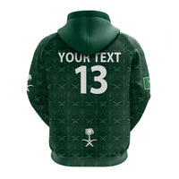Custom Saudi Arabia Football Hoodie Saudi Green Falcon Champions 2022 World Cup LT13 - Wonder Print Shop