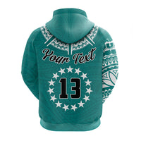 Cook Islands Tatau Hoodie Symbolize Passion Stars Version Blue LT13 - Wonder Print Shop