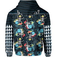 Custom Hawaii Skeleton Surf Hoodie Halloween Hawaiian Tribal LT13 - Wonder Print Shop