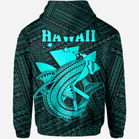 Custom Hawaii Hoodie Kakau Kanaka Maoli Combine Polynesian Shark Ver.04 - Wonder Print Shop