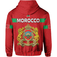 Morocco Football Hoodie Champions World Cup New History LT13 - Wonder Print Shop