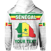 Custom Senegal Football 2022 Hoodie Champion Teranga Lions Mix African Pattern LT13 - Wonder Print Shop
