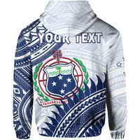 Custom Personalised HRPP Samoa Hoodie Samoan Coat Of Arms Polynesian Pattern - Wonder Print Shop