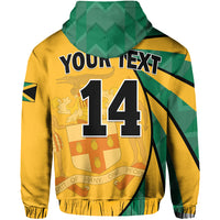 Custom Jamaica Athletics Hoodie Jamaican Flag Mix Lion Sporty Style - Wonder Print Shop
