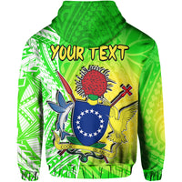 Custom Happy Mangaia Gospel Day Hoodie Cook Islands Coat Of Arms Polynesian Pattern - Wonder Print Shop