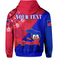 Custom Haiti Hoodie Haiti Flag Dashiki Simple Style - Wonder Print Shop