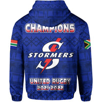 Stormers South Africa Rugby Hoodie We Are The Champions URC African Pattern - Wonder Print Shop