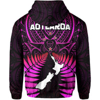 Aotearoa Fern Hoodie New Zealand Hei Tiki Purple Style LT13 - Wonder Print Shop