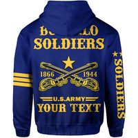 (Custom Text And Chapter) Buffalo Soldiers Hoodie BSMC United States Army Simple Style - Wonder Print Shop