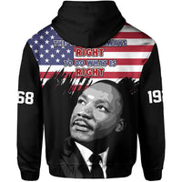 United States Hoodie United States Happy MLK Day Flag Grunge Style - Wonder Print Shop