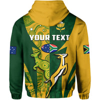Custom Australia Rugby and South Africa Rugby Hoodie Wallabies Mix Springboks Sporty - Wonder Print Shop