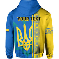 Custom Ukraine Unity Day Hoodie Folk Ukrainian Coat Of Arms - Wonder Print Shop