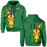Custom South Africa Rugby Hoodie Bokke Springbok With African Pattern Stronger Together - Wonder Print Shop