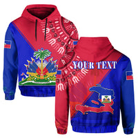 Custom Haiti Hoodie Haiti Flag Dashiki Simple Style - Wonder Print Shop