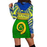 Malampa Province Hoodie Dress Vanuatu Pig Tusk Polynesian Flag Style - Wonder Print Shop