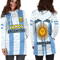 Argentina Football 2022 Hoodie Dress Vamos La Albiceleste - Wonder Print Shop