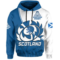 Custom Scotland Rugby Hoodie Scottish Coat Of Arms Mix Thistle Newest Version - Wonder Print Shop