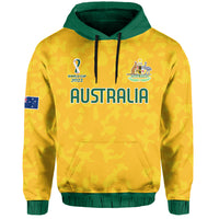 Australia Soccer Hoodie World Cup Football 2022 Socceroos with Kangaroos LT13 - Wonder Print Shop