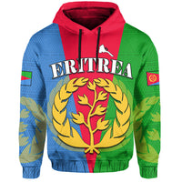 Custom Eritrea Hoodie Eritrean Map Mix African Pattern Simple Style - Wonder Print Shop