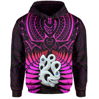 Custom Aotearoa Fern Hoodie New Zealand Hei Tiki Purple Style LT13 - Wonder Print Shop