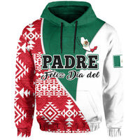 Custom Happy Mexico Fathers Day Hoodie Mexican Aztec Pattern - Wonder Print Shop