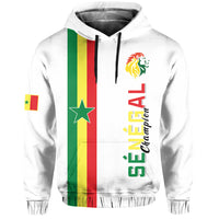 Custom Senegal Football Hoodie World Cup Soccer Lions of Teranga Champions mix Map LT13 - Wonder Print Shop