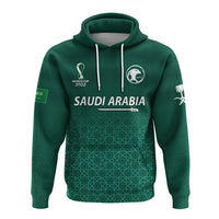 Custom Saudi Arabia Football Hoodie KSA Swords Pattern Saudi Green Champions LT13 - Wonder Print Shop