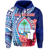 Guam Chamorro Hoodie Happy Liberation Day Latte Stone LT13 - Wonder Print Shop