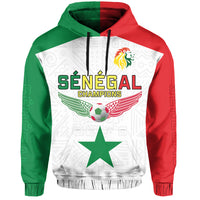 Senegal Football Hoodie Lions of Teranga Champions Soccer Wings Flying LT13 - Wonder Print Shop