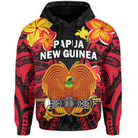 Custom Personalised Papua New Guinea Hoodie PNG Bird Of Paradise Polynesian Pattern - Wonder Print Shop