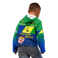 Custom Personalised Malampa Fiji Day Hoodie KID Vanuatu Polynesia mix Flowers LT13 - Wonder Print Shop