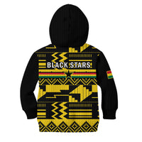 Ghana Football Hoodie KID Black Stars Kente World Cup 2022 Yellow - Wonder Print Shop