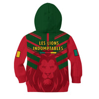 Cameroon Football Hoodie KID Les Lions Indomptables Red World Cup 2022 - Wonder Print Shop