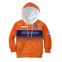 (Custom Text And Number) Netherlands Football Hoodie KID Holland World Cup 2022 - Wonder Print Shop