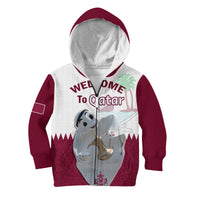 (Custom Personalised) Qatar Hoodie KID Laeeb Mascot World Cup 2022 Welcome To Qatari - Wonder Print Shop