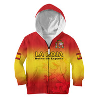 (Custom Text And Number) Spain Football Hoodie KID La Roja World Cup 2022 - Wonder Print Shop
