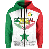 Senegal Football Hoodie Lions of Teranga Champions Soccer Wings Flying LT13 - Wonder Print Shop