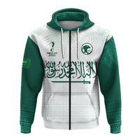 Custom Saudi Arabia Football Hoodie KSA Proud Arabia Pattern White Special LT13 - Wonder Print Shop