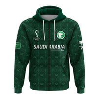 Custom Saudi Arabia Football Hoodie Saudi Green Falcon Champions 2022 World Cup LT13 - Wonder Print Shop
