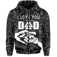 Custom Viking Dad Hoodie Happy Fathers Day Style Runes and Mjolnir LT13 - Wonder Print Shop