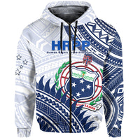 Custom Personalised HRPP Samoa Hoodie Samoan Coat Of Arms Polynesian Pattern - Wonder Print Shop