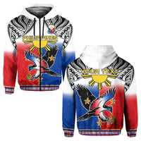 Custom Personalised Philippines Hoodie Polynesian Filipino Pattern With Eagle - Wonder Print Shop