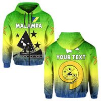 Custom Malampa Province Hoodie Native Canoe Mix Vanuatu Pig Tusk Green Version - Wonder Print Shop