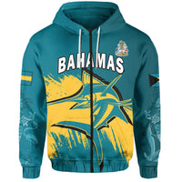 Bahamas Hoodie Blue Marlin With Bahamian Coat Of Arms - Wonder Print Shop