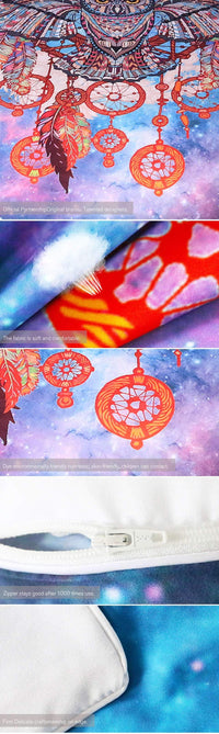 Dreamcatchers Owl Galaxy Native American Bedding Set LT10 - Wonder Print Shop