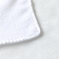 White towel corner with stitched seam and tight woven texture