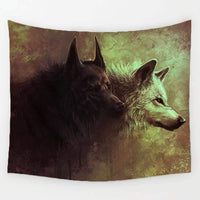 Native American Fantasy Lonely Wolf Wall Hanging Tapestry LT10 - Wonder Print Shop