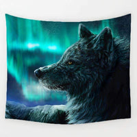 Native American Fantasy Lonely Wolf Wall Hanging Tapestry LT10 - Wonder Print Shop