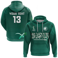 Custom Saudi Arabia Football Hoodie KSA Proud Arabia Pattern Green Original LT13 - Wonder Print Shop